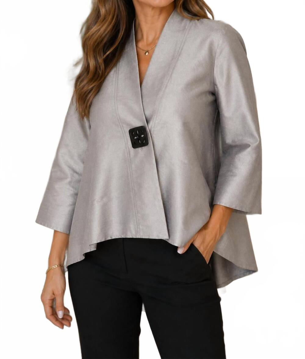 NEW IC COLLECTION swing asymmetrical jacket in gray